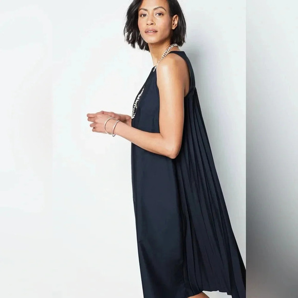 J. Jill Dresses & Skirts - NWT J. Jill navy pleated back sleeveless dress sz xs